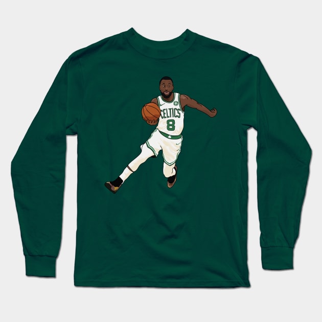 Kemba Walker Boston Celtics Long Sleeve T-Shirt by xavierjfong